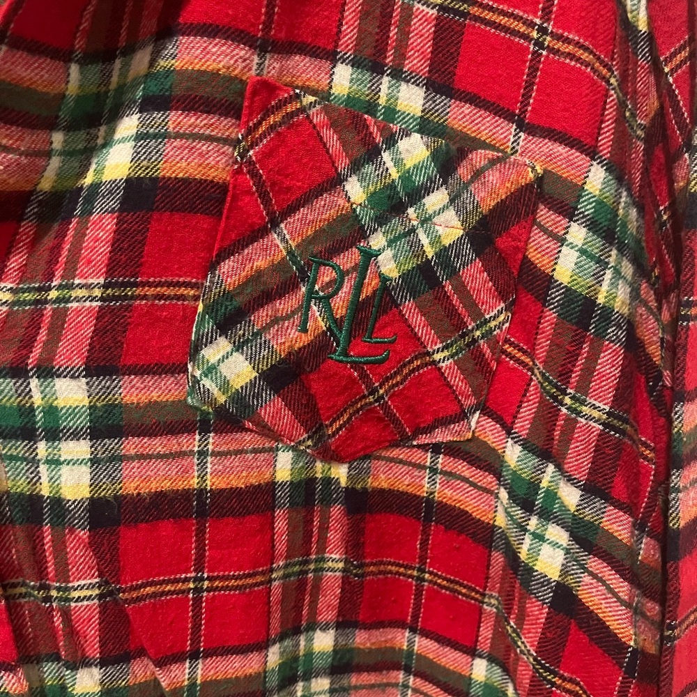 Ralph Lauren Red Plaid Pajama Dress